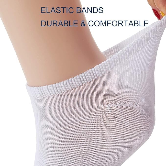 12 Pairs Ultra Thin Breathable Ankle Socks – Low Cut, Lightweight Summer Socks for Men & Women, Cool, Comfortable Fit, Ideal for Daily Wear (White)