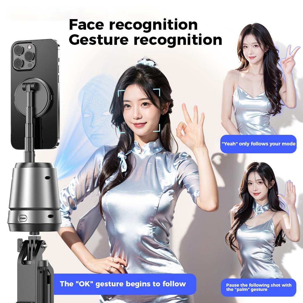Q05 Smart Magnetic Charging Gimbal | 360° Rotation Smartphone Stabilizer with AI Face Tracking, Magnetic Mount & Wireless Charging for Smooth Video & Vlogging