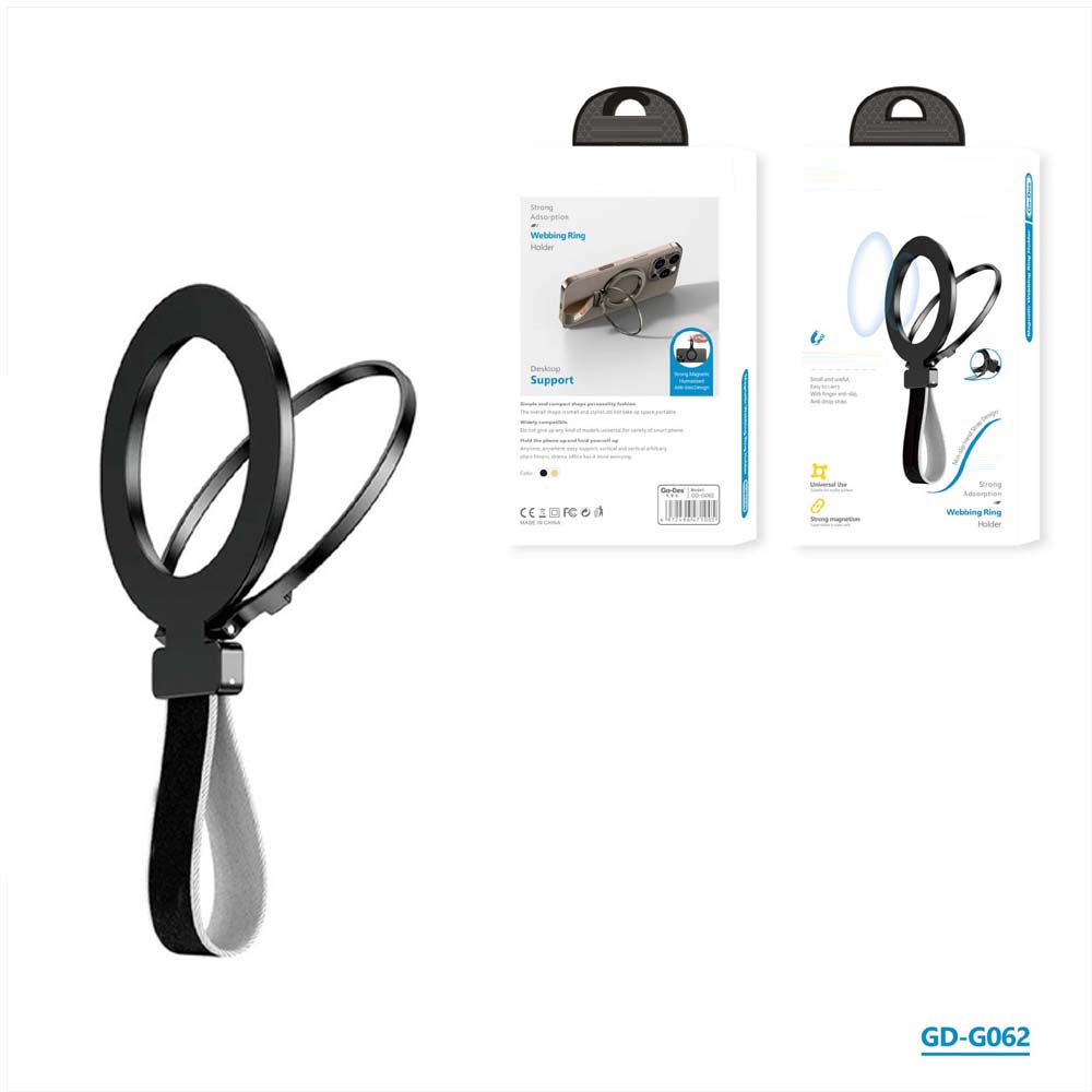 2-in-1 Finger Ring Stand – Magnetic Phone Grip & Kickstand | 360° Rotating Phone Holder for iPhone, Samsung, Android & All Smartphones (Durable & Slim Design)