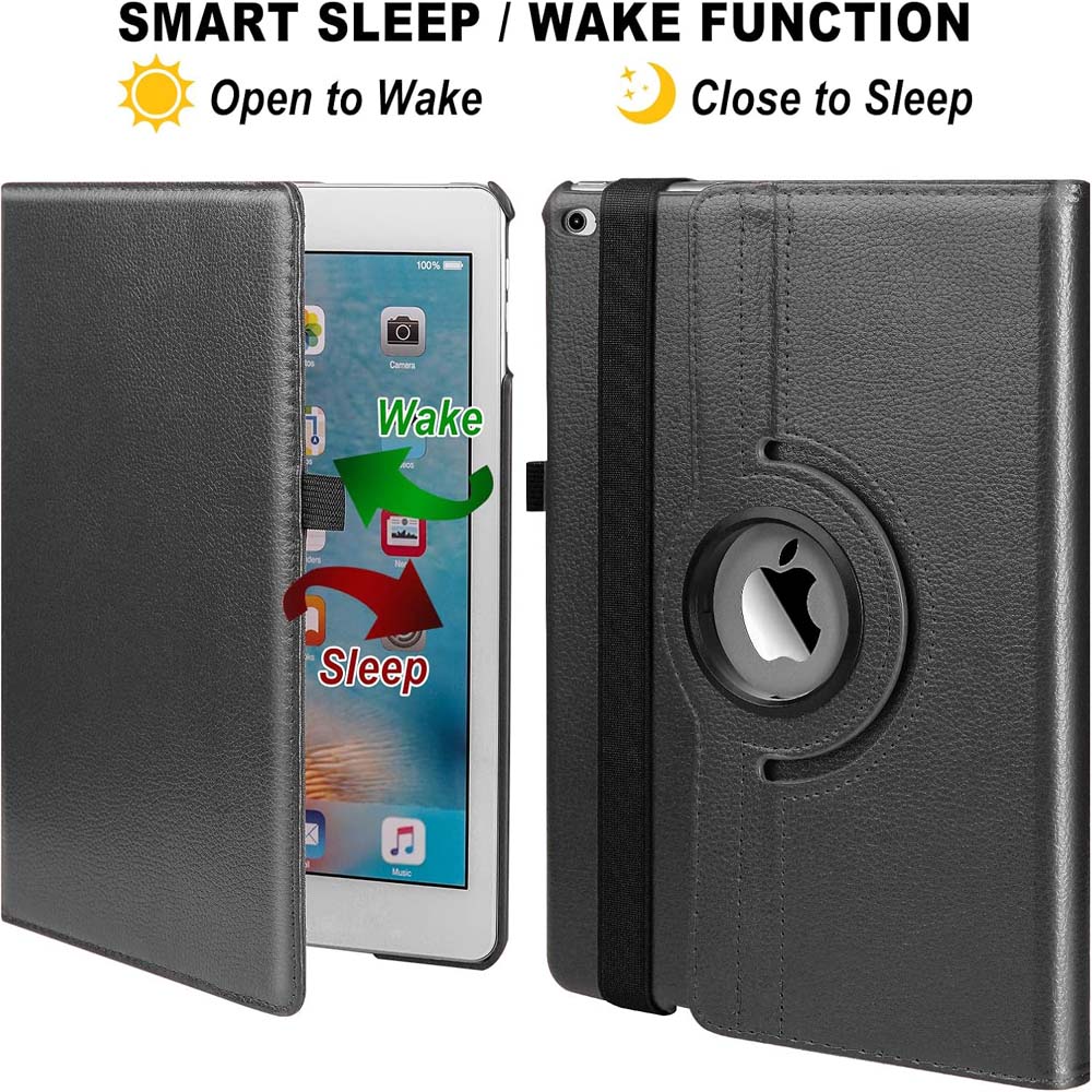 360° Rotating Case for iPad Air 1 & 2 / 9.7" – Auto Sleep/Wake Stand Cover with Multi-Angle Viewing (Multi Colour)