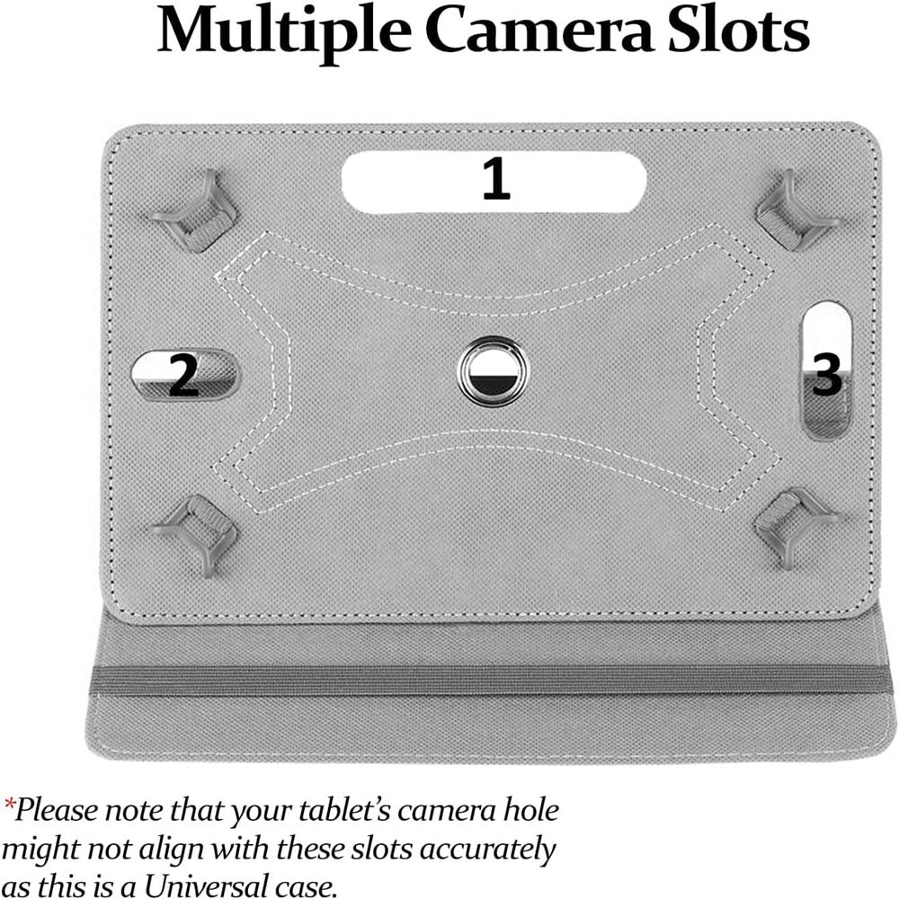 360° Rotating Case for Universal 8/9-inch Tablets – PU Leather Stand Cover with Auto Sleep/Wake, Multi-Angle Viewing, and Full Protection (Multi Colour)