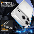 Crystal Clear Case for iPhone 17 Pro 6.3" (2025) | Anti-Yellowing Hard Back, Slim Shockproof Bumper, Wireless Charging Compatible Transparent Protective Phone Cover