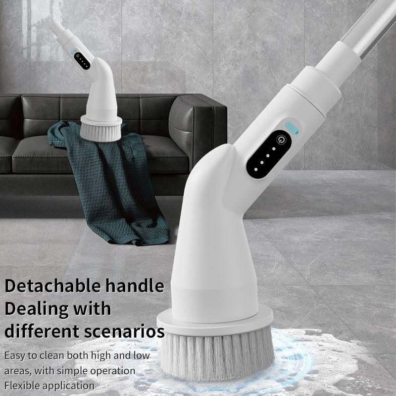 Cordless Electric Spin Scrubber | Bathroom Cleaning Brush with 7 Replaceable Heads | Powerful Shower, Tub & Tile Cleaner | Lightweight, Baby-Safe Plastic Material