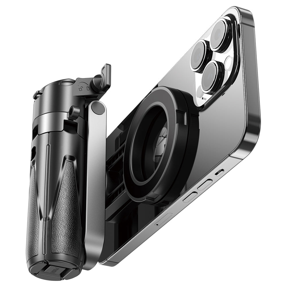 P15mini-C Magnetic Selfie Stick | Bluetooth Remote, 47.5cm Extendable Selfie Pole | Multifunctional Camera Assistant for iPhone & Android Smartphones, Travel & Vlogging