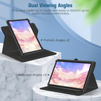 360° Rotating Tablet Case for 10/11-inch Devices – Premium PU Leather Cover with Auto Sleep/Wake, Multi-Angle Viewing, and Full Body Protection