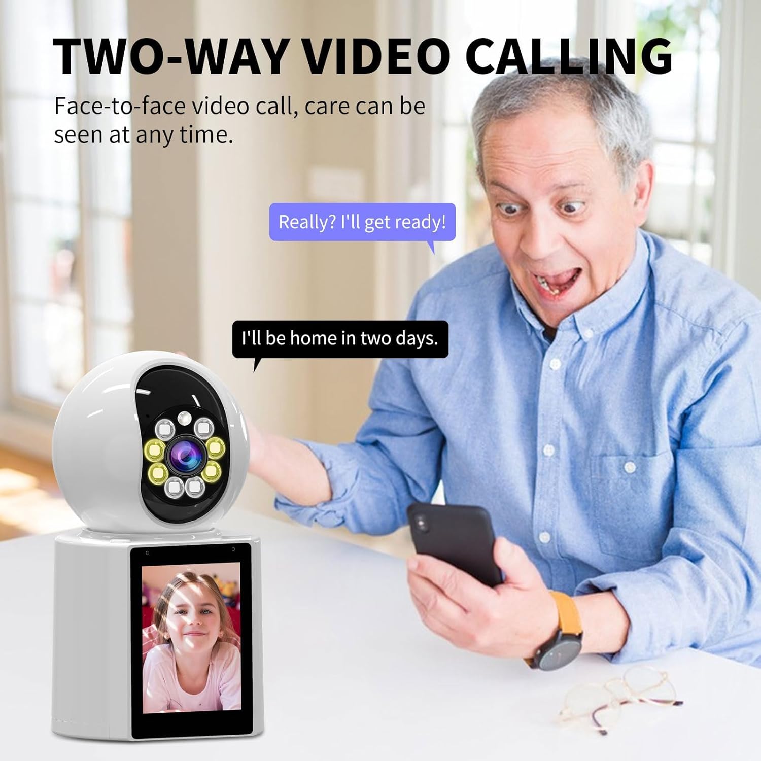 4K HD Indoor Security Camera – 360° Rotation, Night Vision, Two-Way Audio, Motion Alerts, App Control, Ideal for Pets, Babies, and Nanny Monitoring
