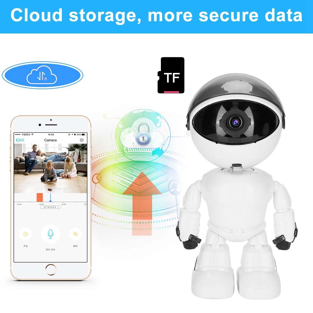Smart Tracking WiFi Camera – 1080P HD Auto-Follow Baby Monitor and Home Security Camera with Motion Detection, Night Vision, and Remote Phone App Access