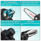 Powerful Brushless Cordless Mini Chainsaw – Handheld Electric Tree Branch Cutter with Safety Lock for Effortless, Precise, and Safe Wood Cutting Anytime, Anywhere