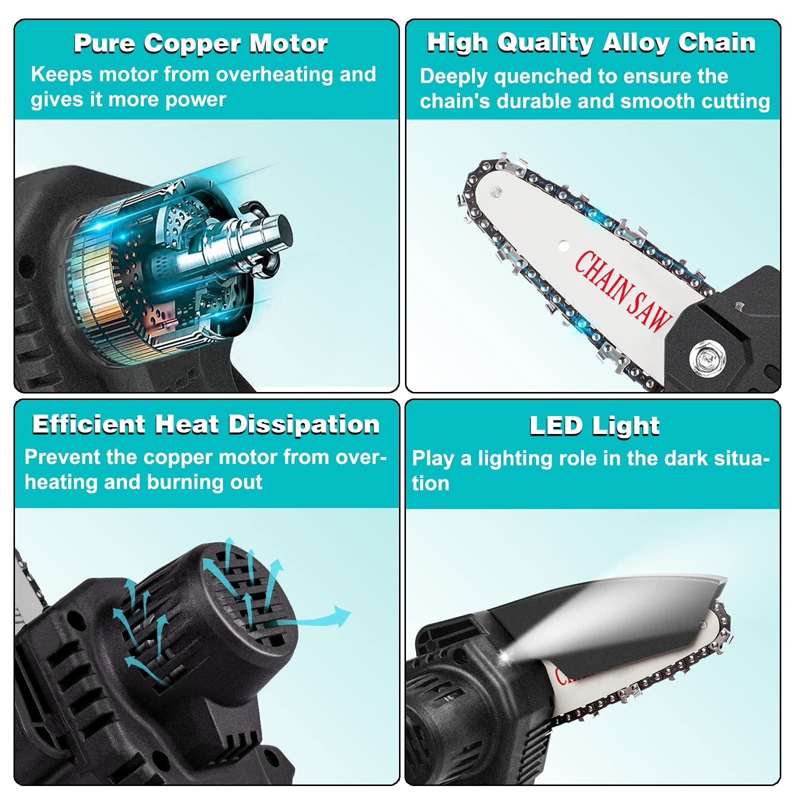 Powerful Brushless Cordless Mini Chainsaw – Handheld Electric Tree Branch Cutter with Safety Lock for Effortless, Precise, and Safe Wood Cutting Anytime, Anywhere