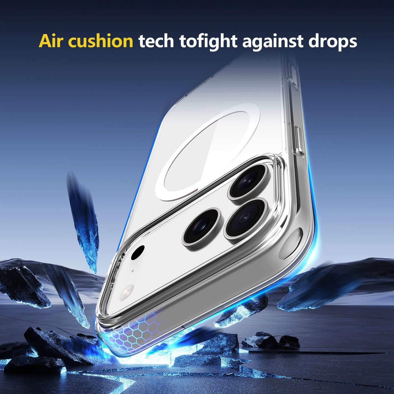 Magnetic Clear Case for iPhone 17 Pro Max (2025) | MagSafe Compatible, Anti-Yellowing Transparent Hard Back