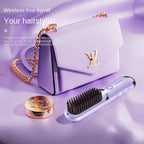 2-in-1 Electric Hair Styler – Rotating Curling Iron & Straightener Brush with Negative Ion Technology for Smooth, Shiny Hair (Multicolor Styling Tool)