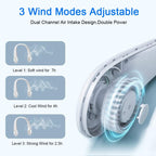 Mini Neck Fan – Bladeless, Rechargeable Personal Cooler with 3-Speed Settings, Portable Air Circulator, Hands-Free Design for Outdoor, Sports, Summer Comfort