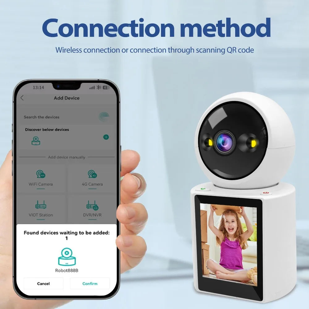 4K 6MP Smart PTZ IP Camera – AI Human Detection, Color Night Vision, Two-Way Audio & One-Click Video Calling for Advanced Home Security