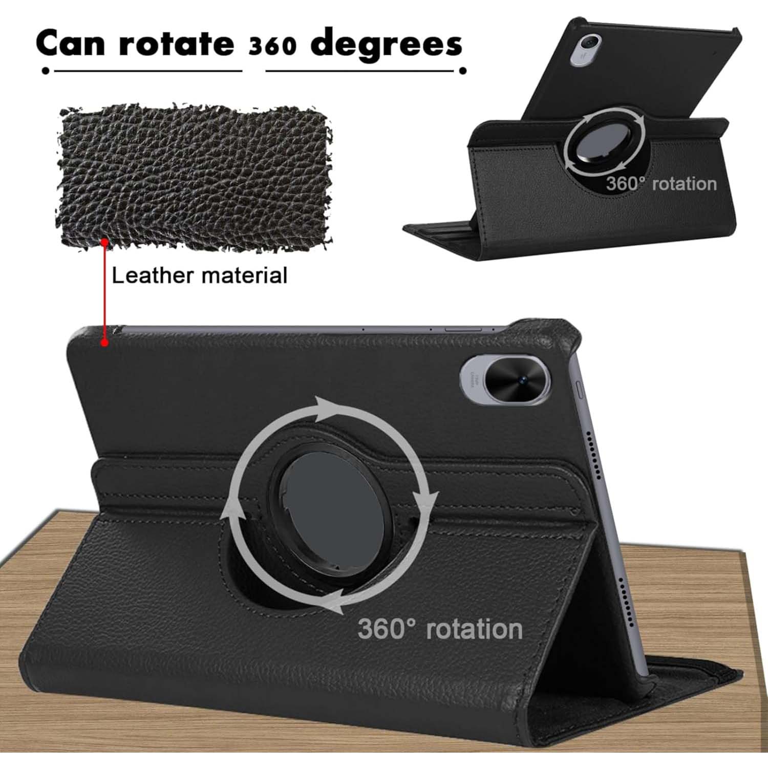 360° Rotating Leather Case for Huawei MatePad Air 11.5" – [Multi-Colour] Stand Cover with Auto Wake/Sleep & Multi-Angle Viewing Protection