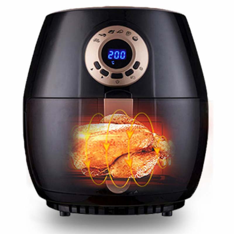 4.5L Digital Air Fryer – 2400W Oil-Free Cooker with LED Touch Screen, 8 Presets, Fast Heating for Easy, Healthy Family Meals Every Day