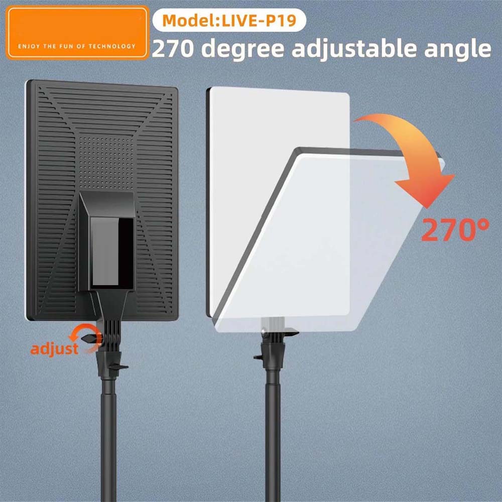 Live-P19 LED Fill Light Panel – Dimmable Bi-Color Studio Lighting with Adjustable Brightness & Color Temperature for Photography, Videography, YouTube, TikTok & Live Streaming