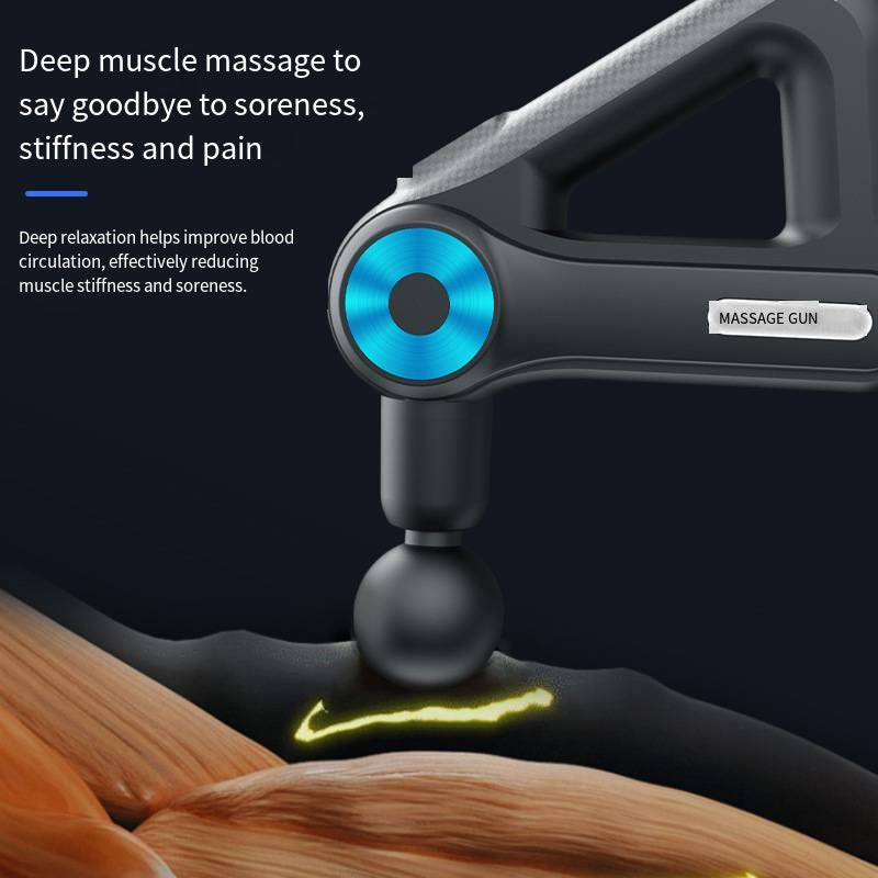 Rechargeable Electric Muscle Massager | Portable Cordless Massage Gun for Body & Head | Deep Percussion Therapy for Pain Relief, Relaxation & Post-Workout Recovery