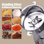 1000W Commercial Grain Mill Grinder – 200g Capacity, Superfine Flour & Spice Grinder, High-Speed Electric Mill for Efficient Home and Small Business Use