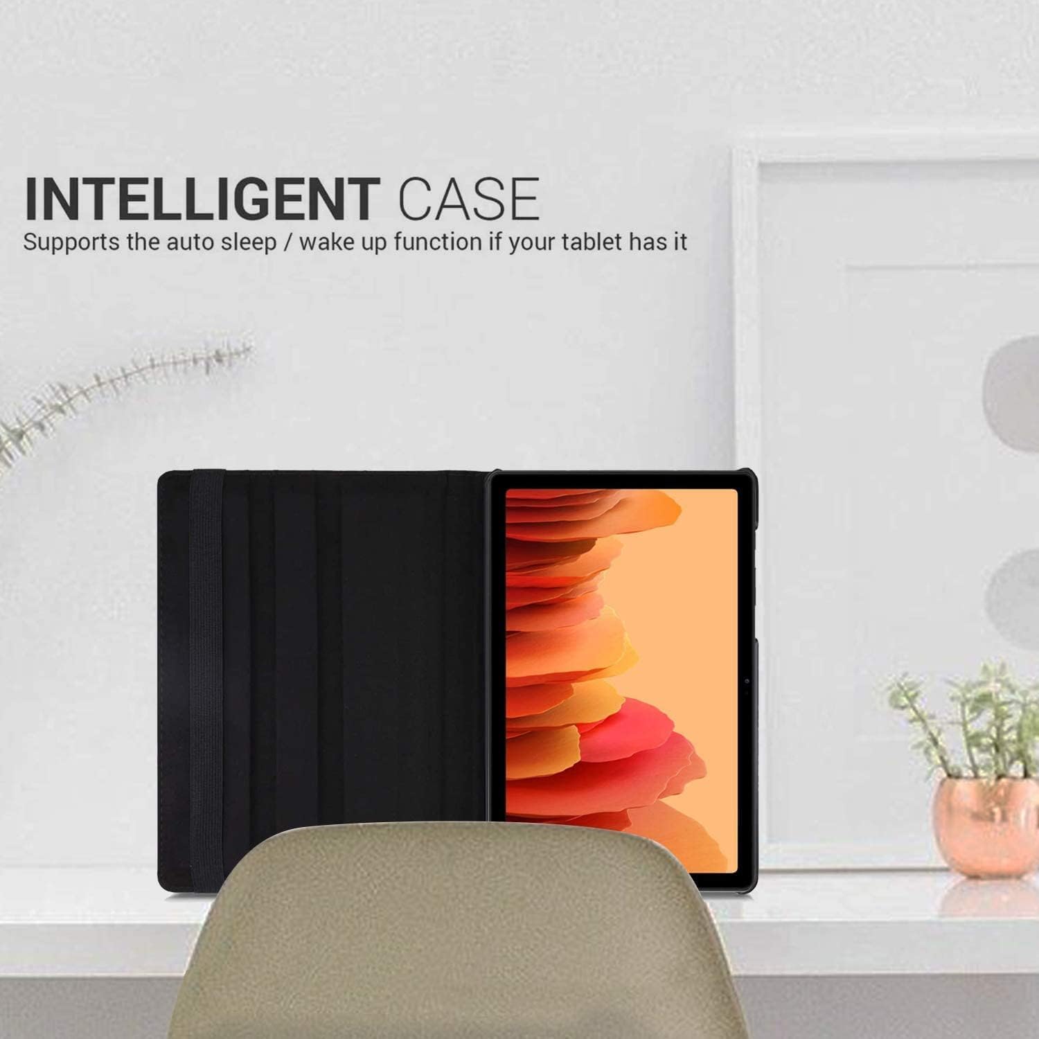 360° Rotating PU Leather Smart Cover for Galaxy Tab A7 10.4" – SM-T500/T505/T507 Case with Stand, Auto Wake/Sleep & Full Protection