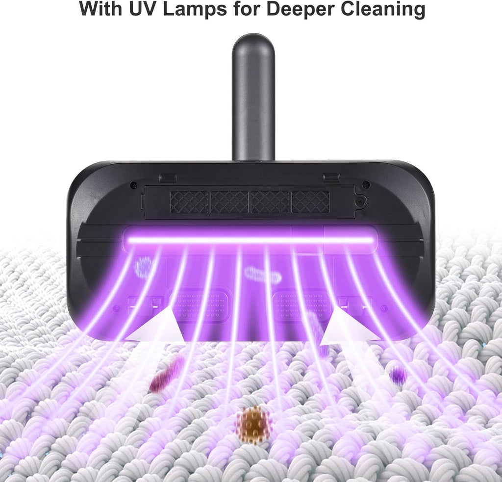 100W Cordless Mattress Vacuum with UV Light, 8000Pa Suction Power, 2-Speed Modes & 250ml Dust Cup – Deep Cleaner for Bedding, Sofa & Clothes