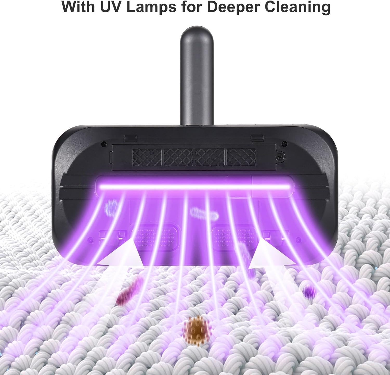 100W Cordless Mattress Vacuum with UV Light, 8000Pa Suction Power, 2-Speed Modes & 250ml Dust Cup – Deep Cleaner for Bedding, Sofa & Clothes
