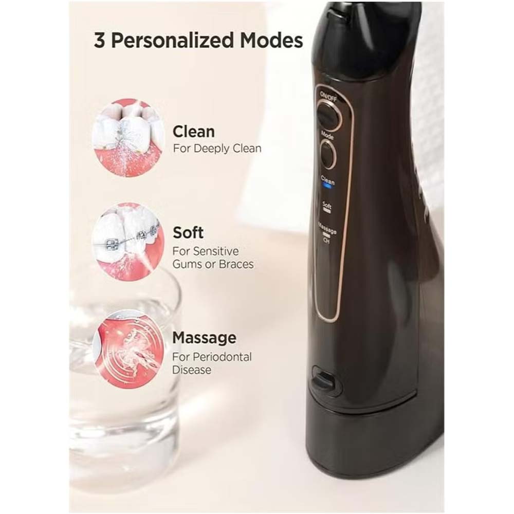 Electric Toothbrush & Water Flosser Combo – Cordless, Rechargeable, Waterproof Oral Care Kit with 5 Brush Modes, 3 Floss Modes, 8 Replacement Heads for Travel