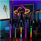 32-Bit RGB Music Rhythm Light | Sound-Activated LED Bar with Tripod Stand, Voice Control & 3D Effects for Parties, Gaming, Cars & Home Decoration