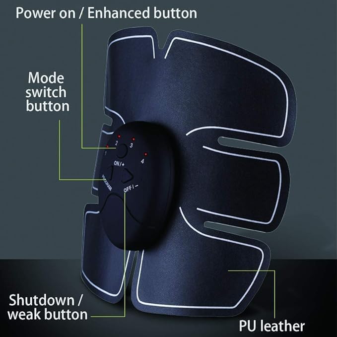 Vest Line Abdominal Muscle Sticker | Black Six-Pack Stimulator for Sculpting & Toning
