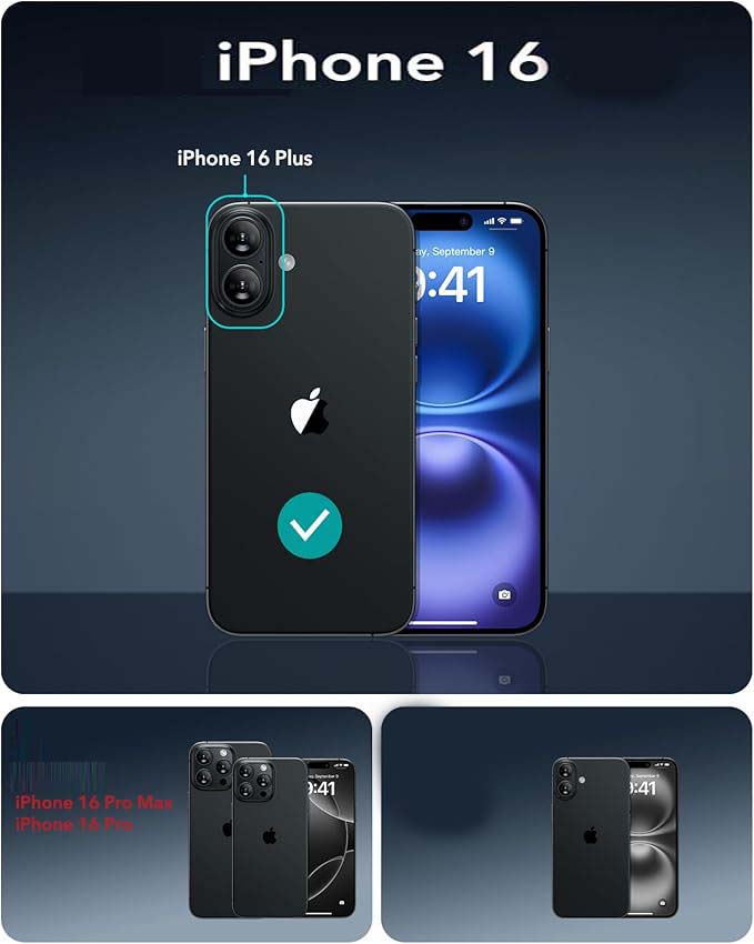 MagSafe-Compatible Magnetic Phone Case for iPhone 16 Series – Military-Grade Protection, Camera Lens Guard & Free Screen Protector