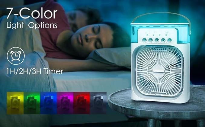 600ml 2-in-1 Air Conditioner Humidifier | Compact Cooling & Aroma Diffuser