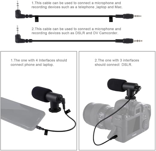 4-in-1 Vlogging LED Selfie Kit – LED Light, Microphone, Tripod & Cold Shoe for Smartphones
