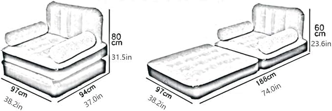 Foldable Inflatable Lazy Sofa Bed | Comfortable Single-Seat for Balcony, Garden, & Outdoor Use
