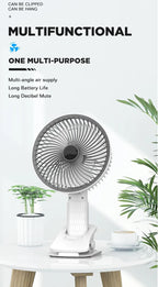 Handheld Rechargeable USB Portable Fan – Wearable Neck Air Cooler with Foldable Design for Travel and Outdoor Use