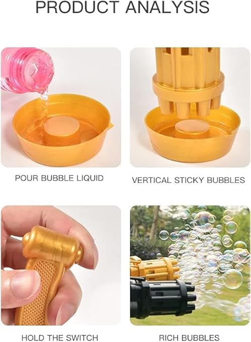 8-Hole Automatic Bubble Toy | Outdoor Electric Bubble Machine for Kids’ Endless Fun