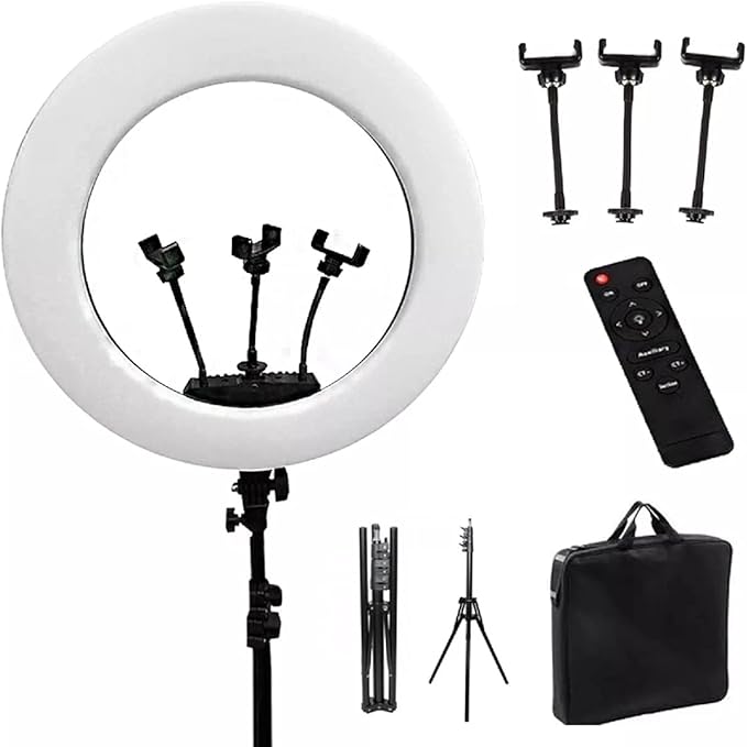 RL-21 Inch Special Ring Fill Light | Professional Lighting for Live Broadcast & Anchors | Adjustable Brightness with Stand