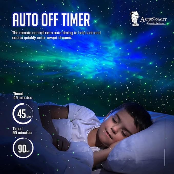 Astronaut Galaxy Star Projector Night Light | Starry Nebula Ceiling LED Lamp with Timer & Remote