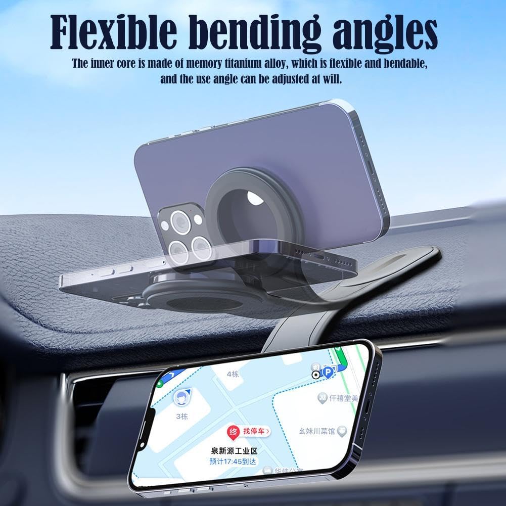 Magnetic Phone Holder Base for Car | Secure & Convenient Dashboard Bracket | Hands-Free Design for All Smartphones | Durable & Sleek