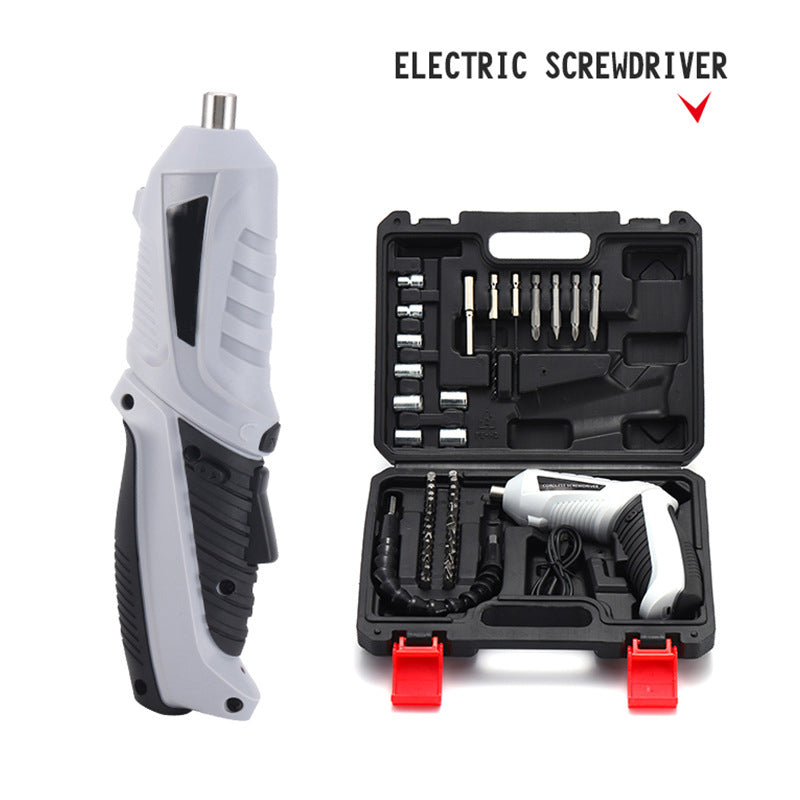 Cordless Screwdriver | Rechargeable Household Electric Drill | Multi-Function Screw Set with Lithium Battery | Compact & Versatile Tool