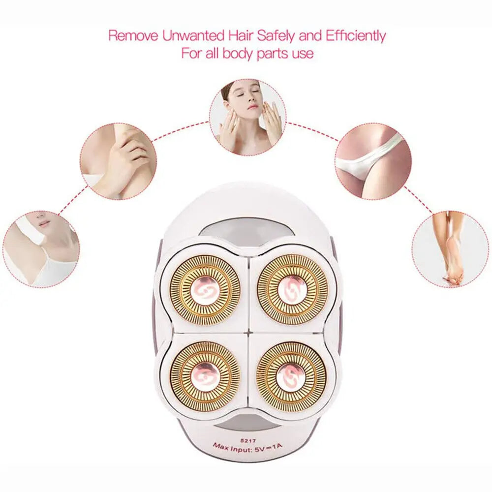 Flawless Legs Women's Hair Remover – Painless, Rechargeable Wet/Dry Epilator for Smooth Skin – Portable Electric Shaver for Men & Women, Travel-Friendly Design