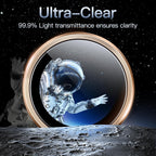 iPhone 16/17 Pro Max Camera Lens Protector 3-Pack | 9H Tempered Glass with Alloy Ring | Anti-Scratch HD Clear Cover – Desert Titanium Finish