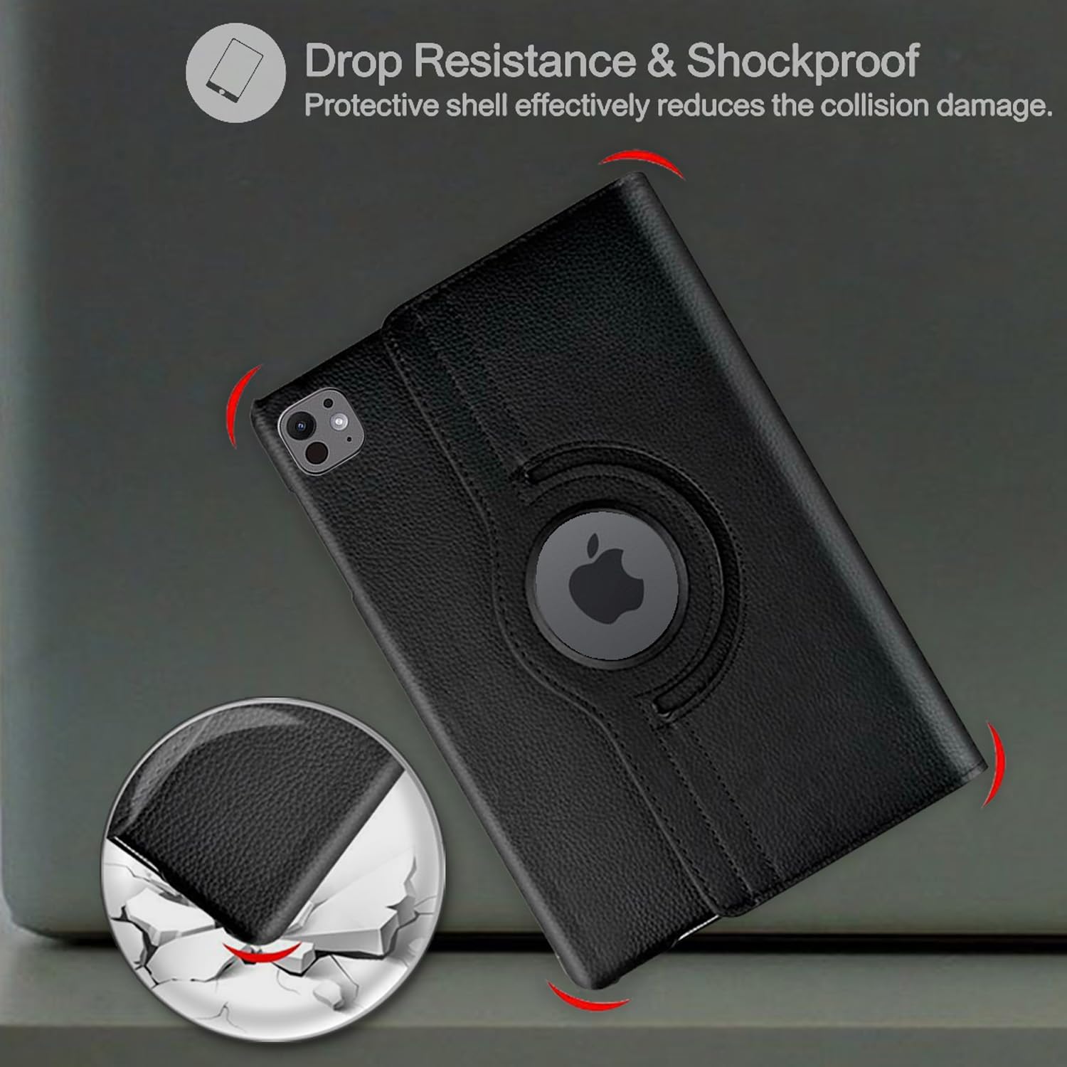 iPad Pro 11" (2024 M4) Case – 360° Rotating Smart Folio with Auto Sleep/Wake, Multi-Angle Stand & Full Protection (Multi Colour)