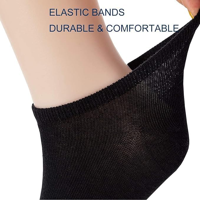 12 Pairs Ultra Thin Breathable Ankle Socks – Low Cut Summer Socks for Men & Women, Cool, Lightweight, Comfortable Fit, Ideal for Daily Wear (Black)