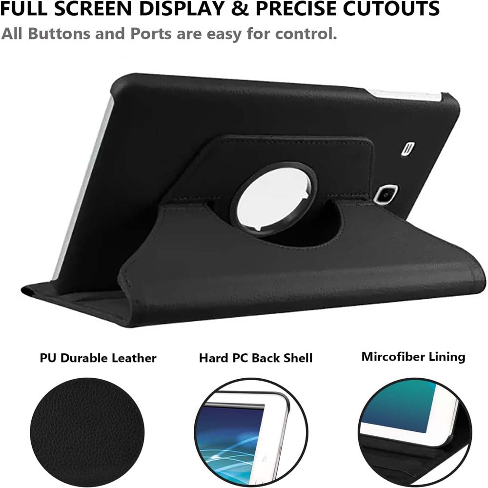 360° Rotating PU Leather Stand Case for Galaxy Tab A 7.0" 2016 – Full Protection Cover Compatible with SM-T280/T285 (Multi-View Function)