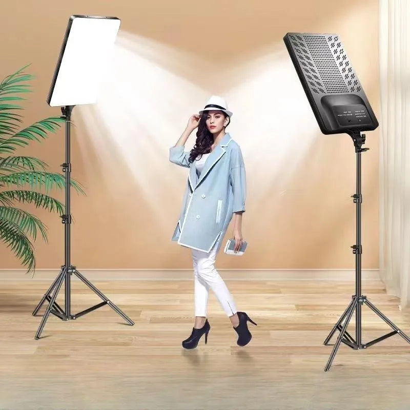 24" LED Video Light | Dimmable Studio Lighting Panel with Remote Control | Adjustable Brightness for Photography, Live Streaming, Vlogging & Professional Video Production