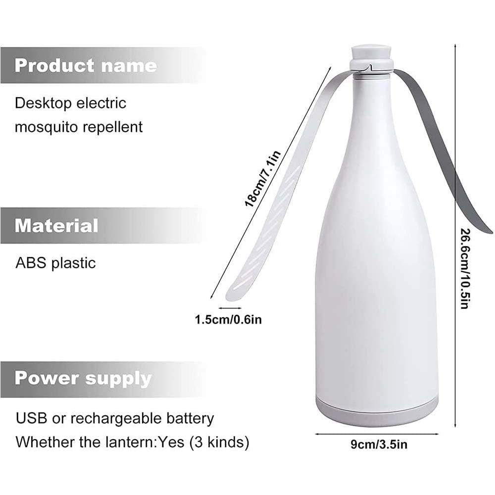 2-in-1 Fly Repellent Fan – USB Rechargeable Table Fan with Built-in Light, Eco-Friendly Mosquito & Insect Deterrent for Indoor & Outdoor Use
