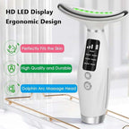 7-Colour LED Light Therapy Facial Massager | Skin Rejuvenation, Anti-Aging, Wrinkle Removal, Tightening & Slimming Beauty Wand for Face, Neck, Eyes with 7 Adjustable Modes