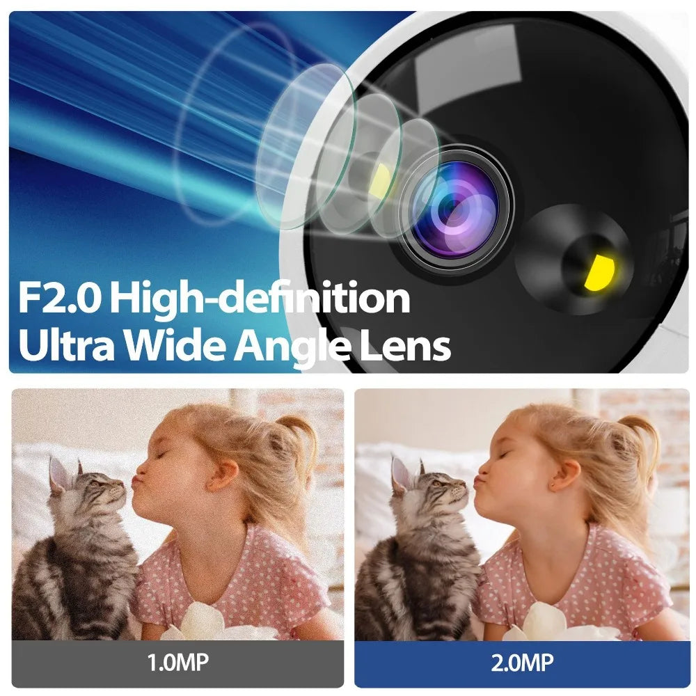 4K 6MP Smart PTZ IP Camera – AI Human Detection, Color Night Vision, Two-Way Audio & One-Click Video Calling for Advanced Home Security