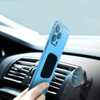 2-in-1 Magnetic Phone Holder – Premium Leather Phone Stand & Strong Magnetic Car Mount | Universal Holder for Smartphones, Desk & Travel Use (Durable & Stylish)