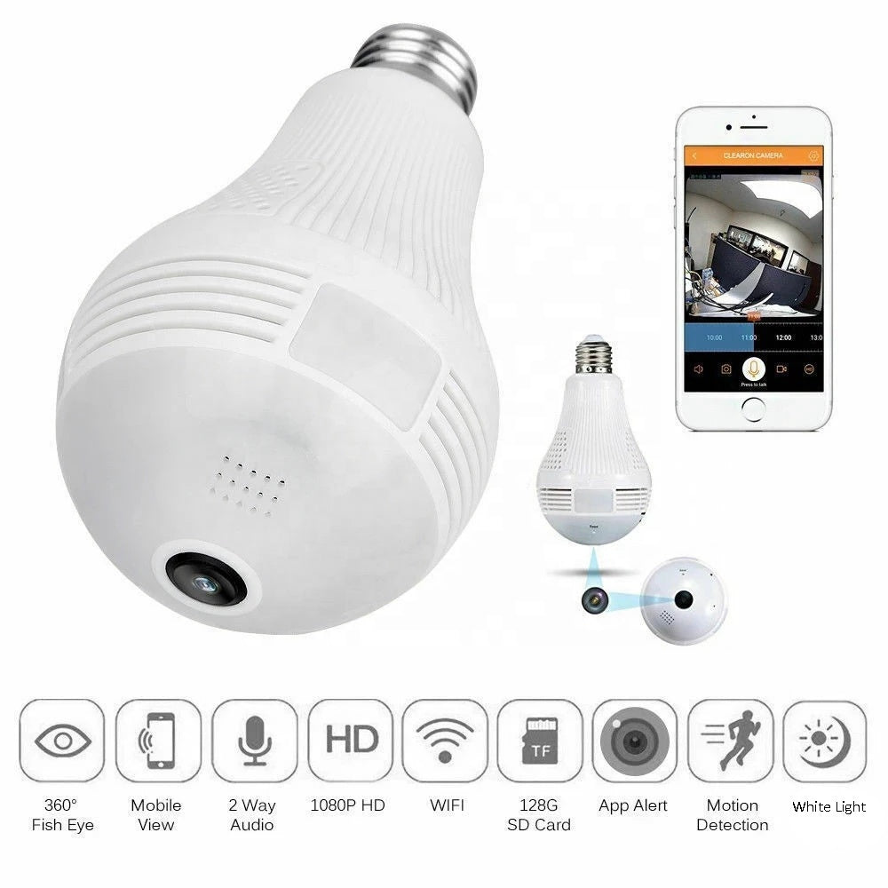 360° Hidden Spy Camera – 1080P HD Wireless Mini Security Cam with Night Vision, Motion Detection, and Remote Monitoring for Home, Baby, and Office Use