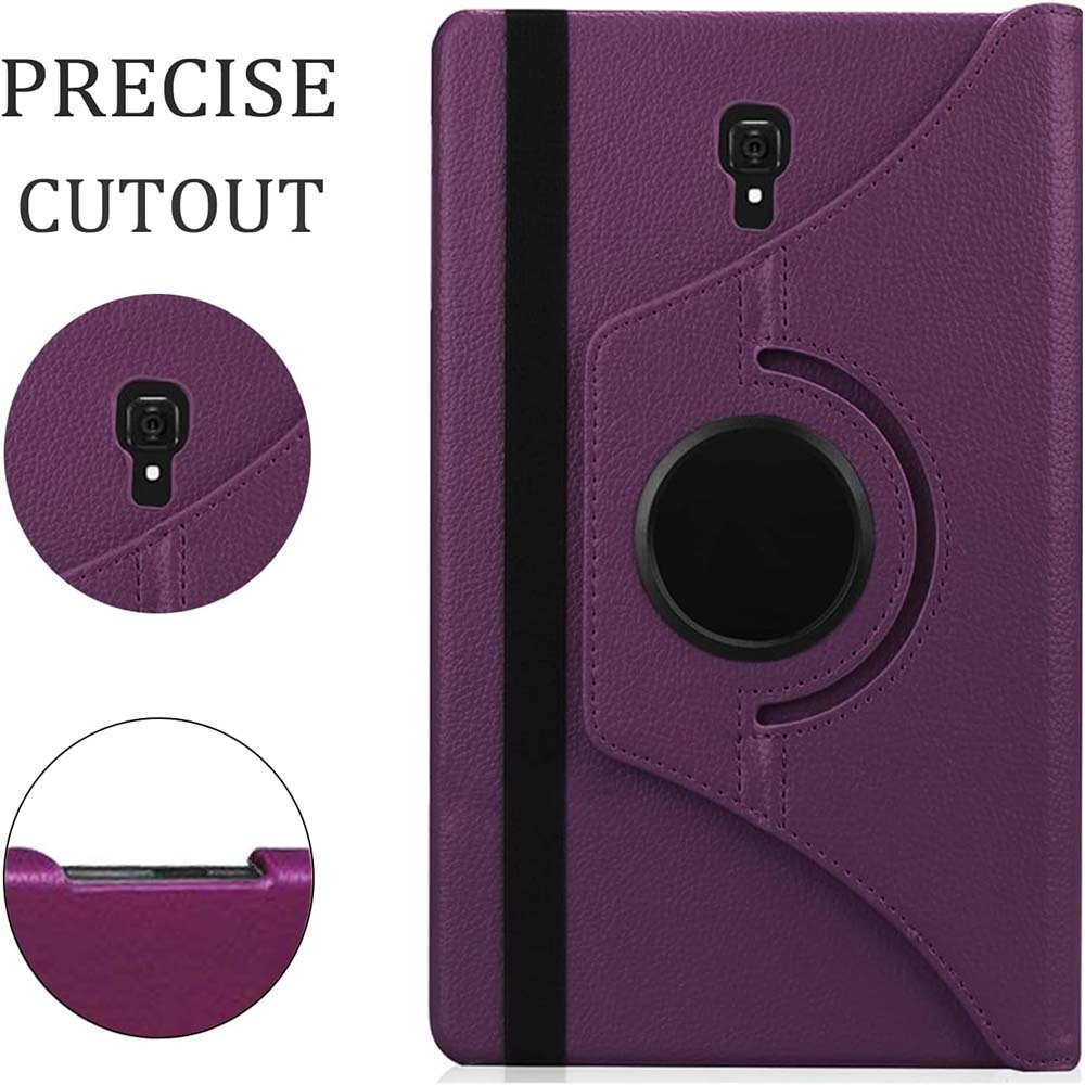 360° Rotating PU Leather Case for Galaxy Tab A 8.0" 2017 – Auto Wake/Sleep Cover for SM-T380/T385 (Multi-View Stand Function)